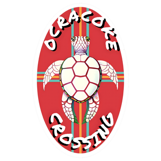 Ocracoke Crossing Oval Vinyl Sticker