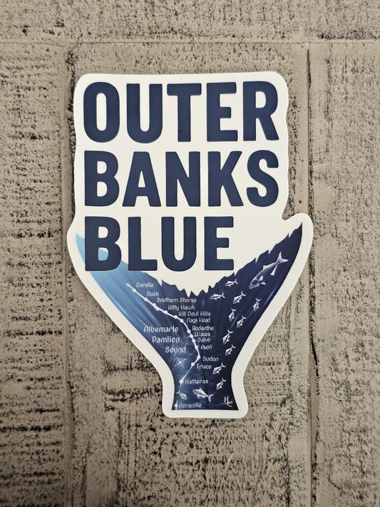 "Outer Banks Blue" Vinyl sticker