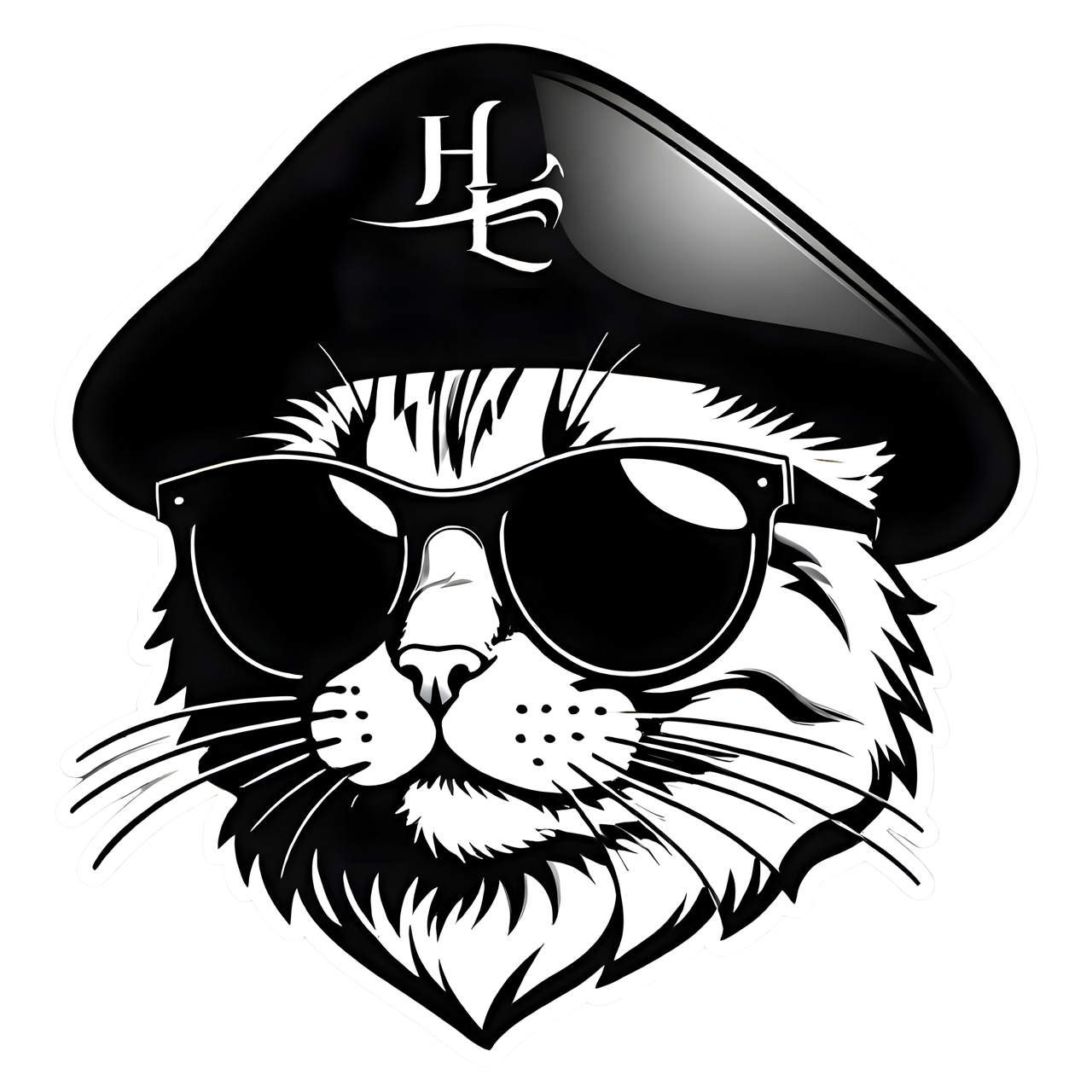 Captain Cat Vinyl Sticker