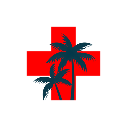 Red Cross, Dark Palm Sticker - Saltwater Apothecary