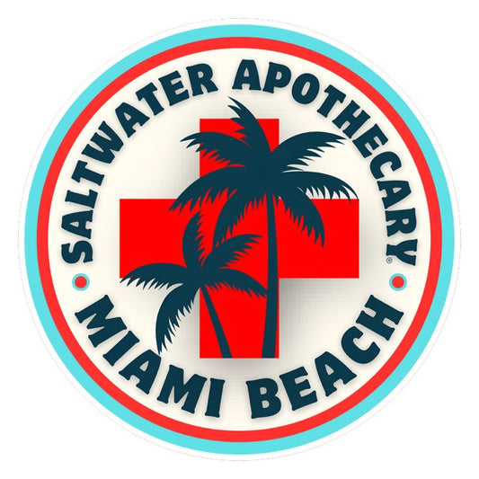 S.A. Miami Badge Vinyl Circle Sticker