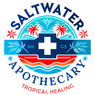 Saltwater Apothecary's Tropical Healing Clear Sticker