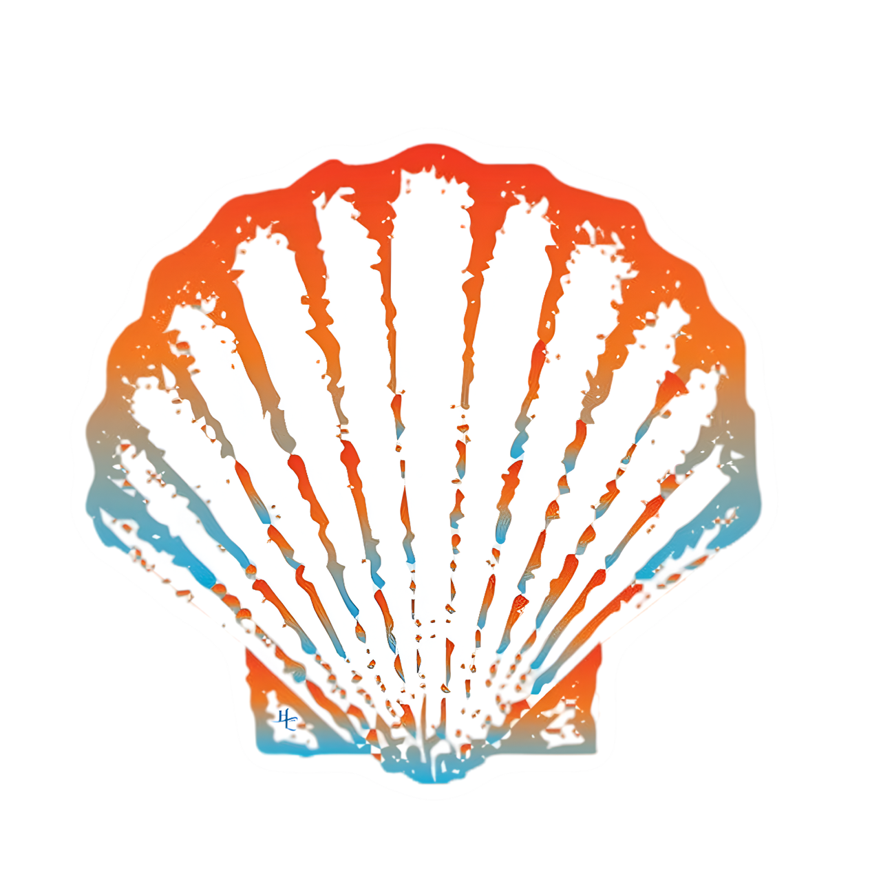 Hatteras Life  Seashell Vinyl Sticker